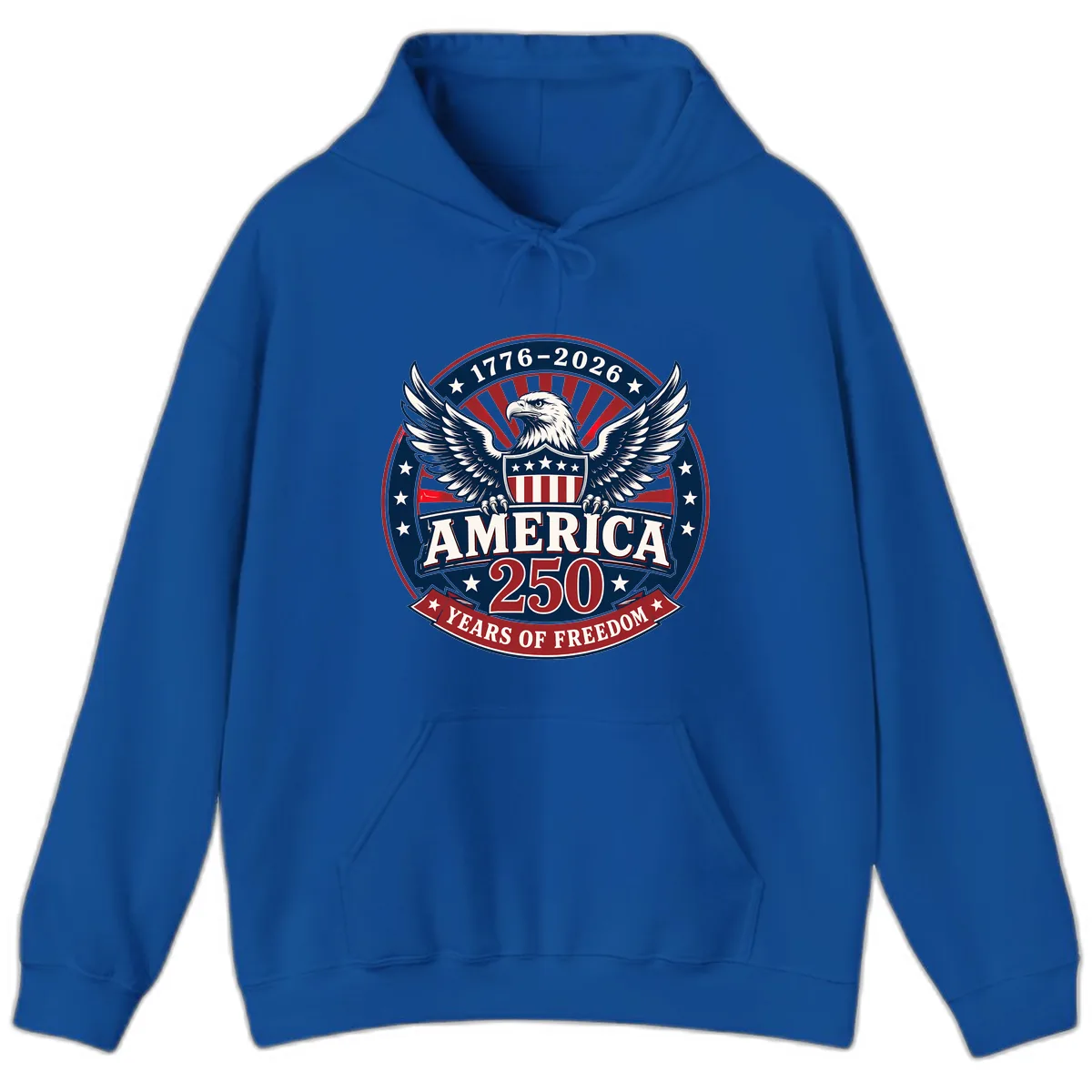 America 250 Years Of Freedom Celebration Hoodie in Royal